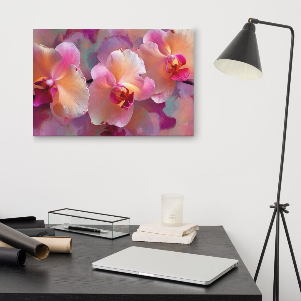 Soft Pink Orchid Wall Art Printable | Elegant Floral Painting Print Visit site