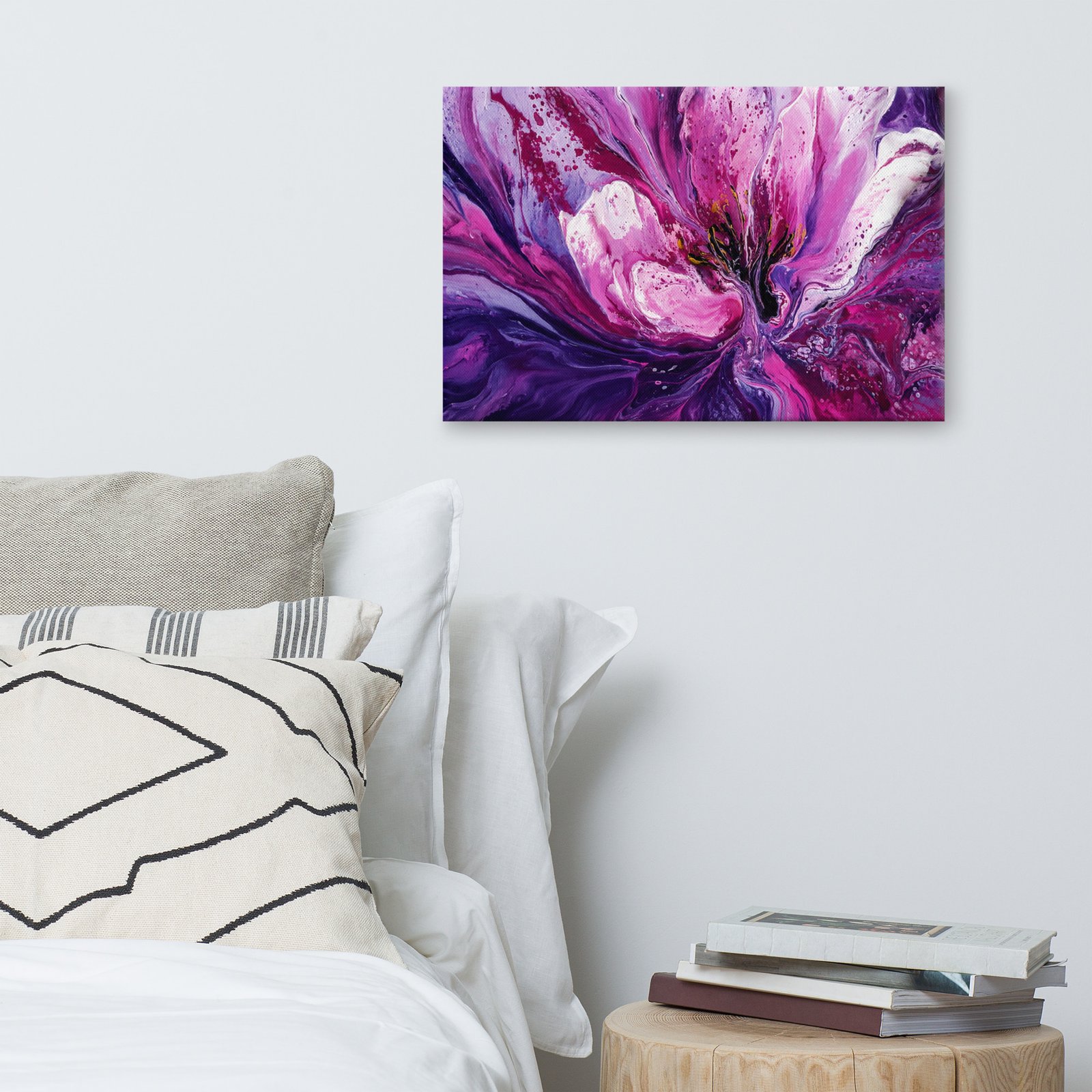 Purple Floral Wall Art Printable | Fluid Acrylic Botanical Print - Image 5