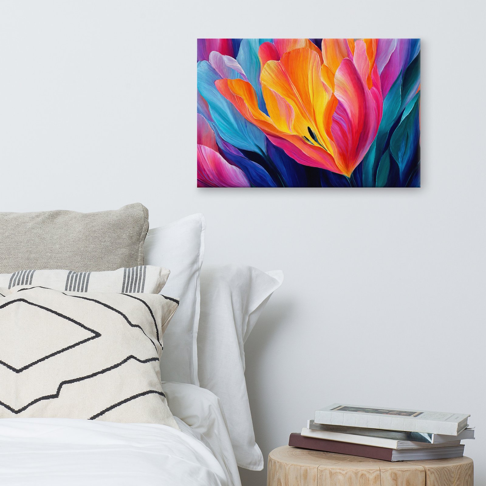 Colorful Abstract Floral Wall Art Printable | Vibrant Botanical Canvas Print - Image 5