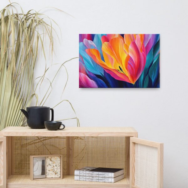 Colorful Abstract Floral Wall Art Printable | Vibrant Botanical Canvas Print - Image 8