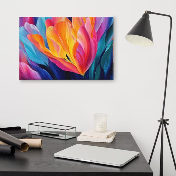Colorful Abstract Floral Wall Art Printable | Vibrant Botanical Canvas Print - Image 10