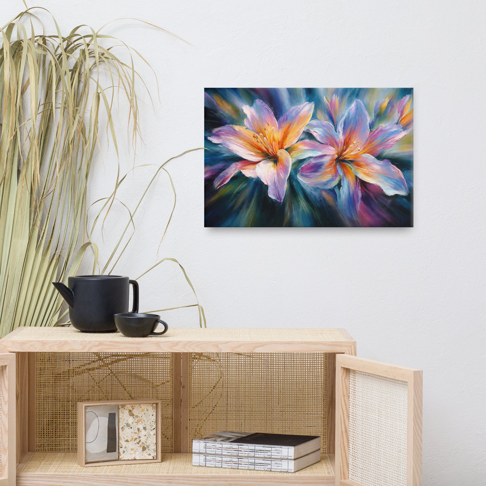 Vibrant Lily Canvas Painting Printable | Floral Wall Art - Image 8
