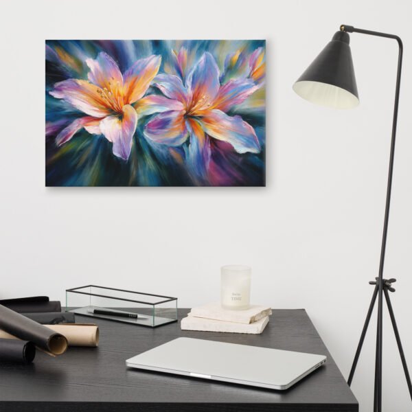 Vibrant Lily Canvas Painting Printable | Floral Wall Art - Image 9