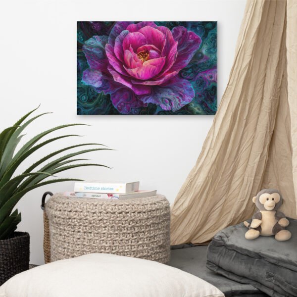 Pink Rose Floral Wall Art Printable | Moody Psychedelic Floral Print - Image 6