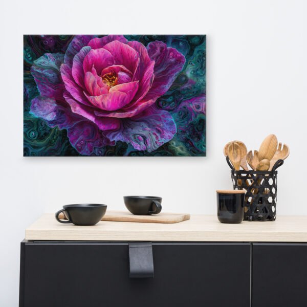 Pink Rose Floral Wall Art Printable | Moody Psychedelic Floral Print - Image 7