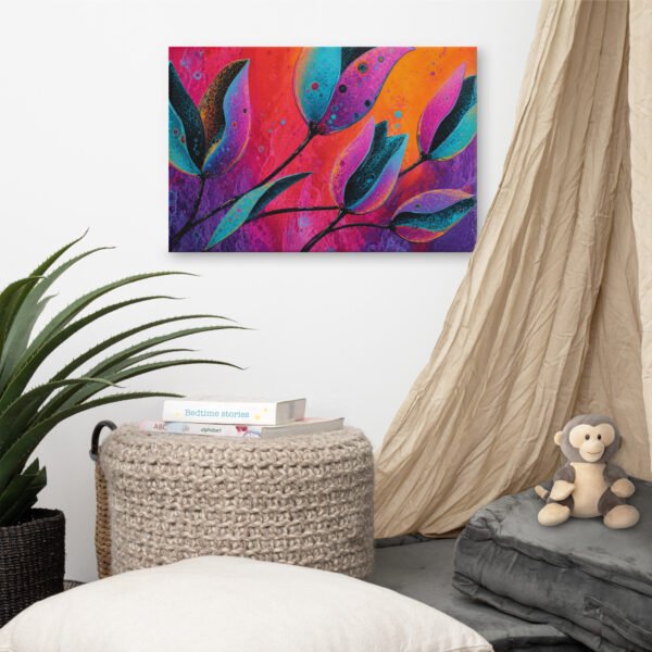 Colorful Abstract Floral Wall Art Printable | Vibrant Flower Canvas Print - Image 6