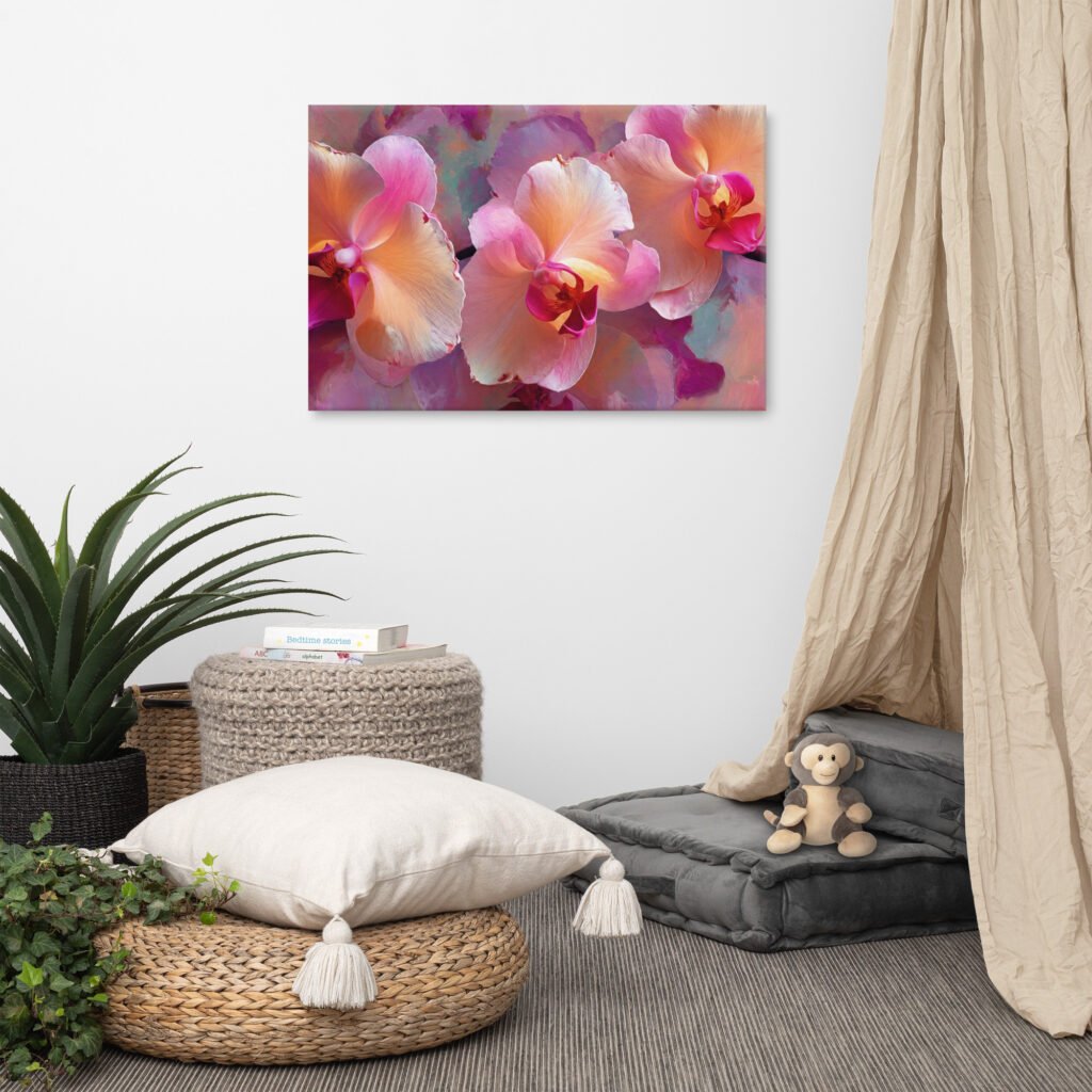 Soft Pink Orchid Wall Art Printable | Elegant Floral Painting Print Visit site