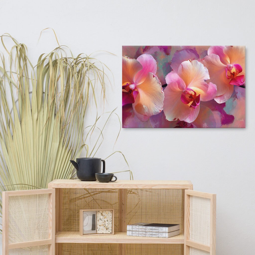 Soft Pink Orchid Wall Art Printable | Elegant Floral Painting Print Visit site