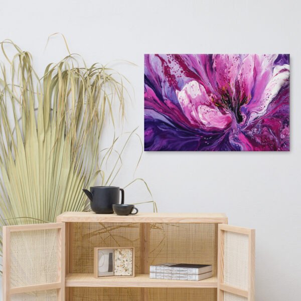 Purple Floral Wall Art Printable | Fluid Acrylic Botanical Print - Image 8