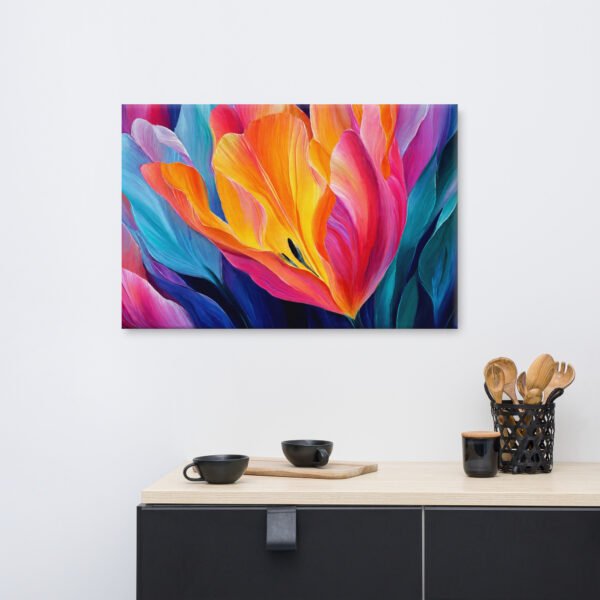 Colorful Abstract Floral Wall Art Printable | Vibrant Botanical Canvas Print - Image 7