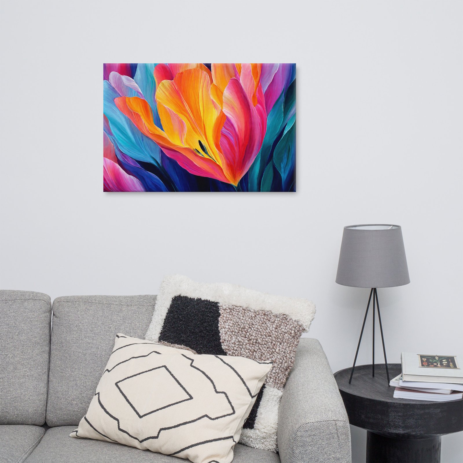 Colorful Abstract Floral Wall Art Printable | Vibrant Botanical Canvas Print - Image 9