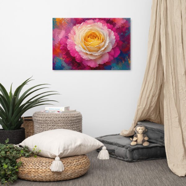 Colorful Impasto Floral Wall Art Printable | Modern Abstract Flower Rose Wall Art - Image 6