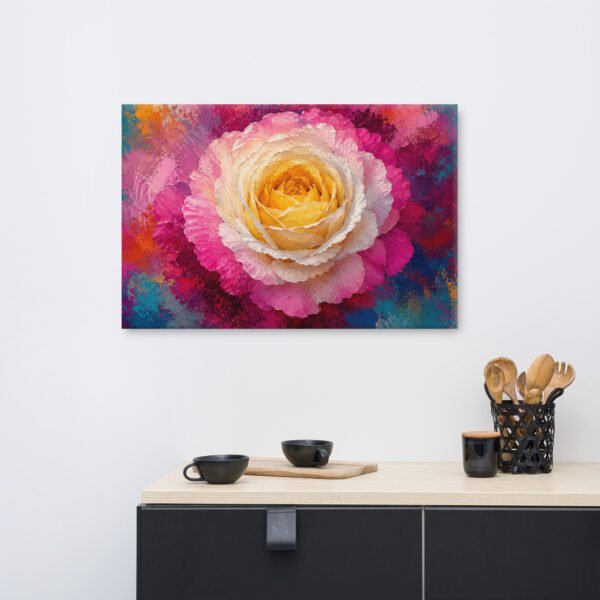 Colorful Impasto Floral Wall Art Printable | Modern Abstract Flower Rose Wall Art - Image 7