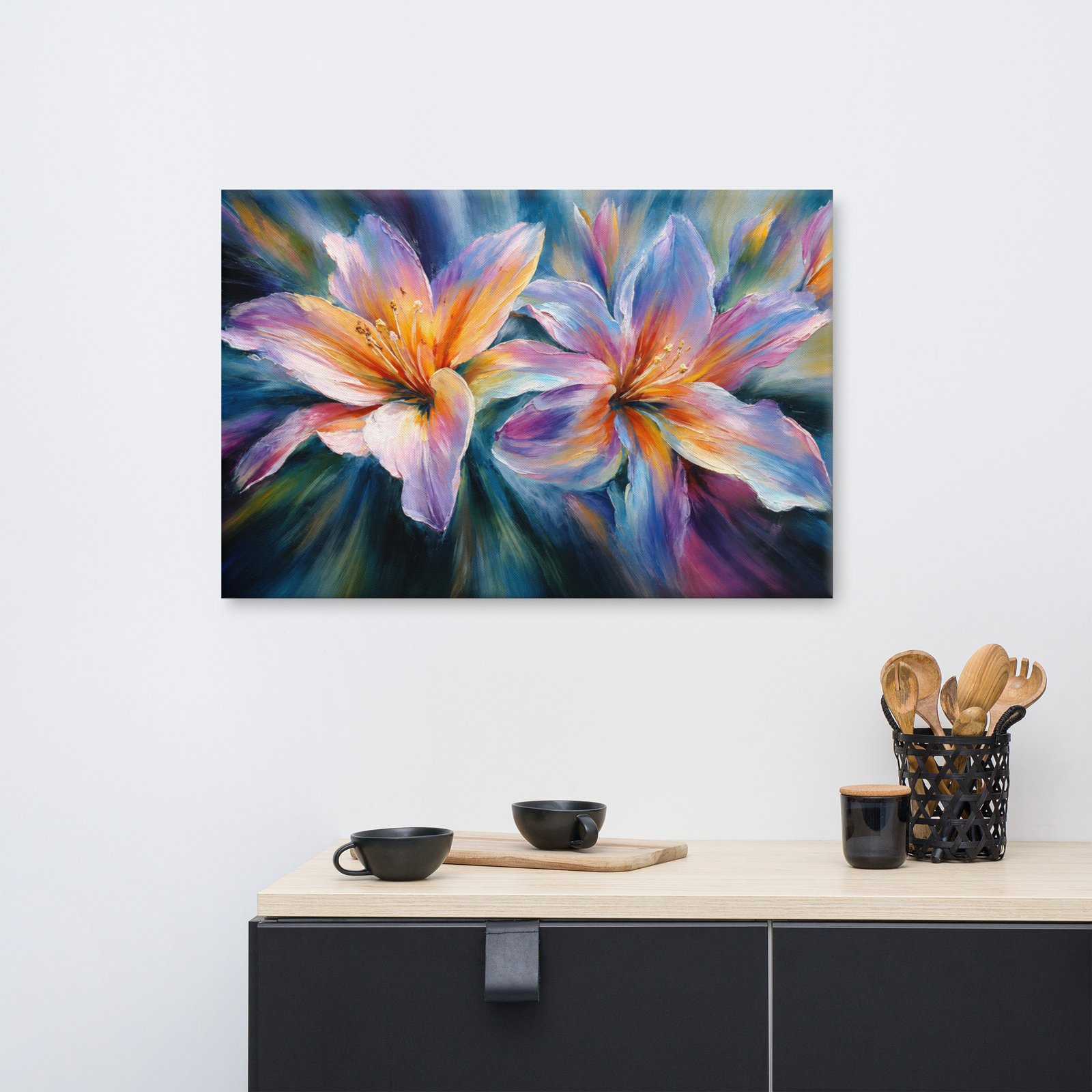 Vibrant Lily Canvas Painting Printable | Floral Wall Art - Image 7