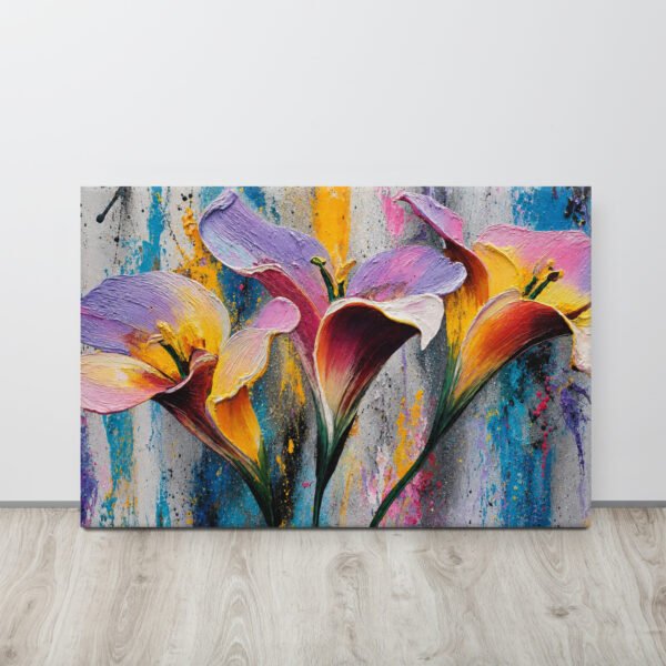 Textured Colorful Calla Lily Wall Art Printable | Impasto Floral Painting - Image 12