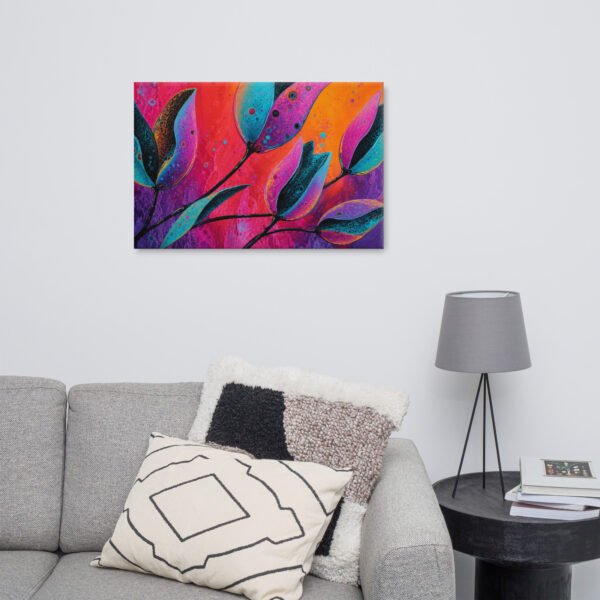Colorful Abstract Floral Wall Art Printable | Vibrant Flower Canvas Print - Image 9
