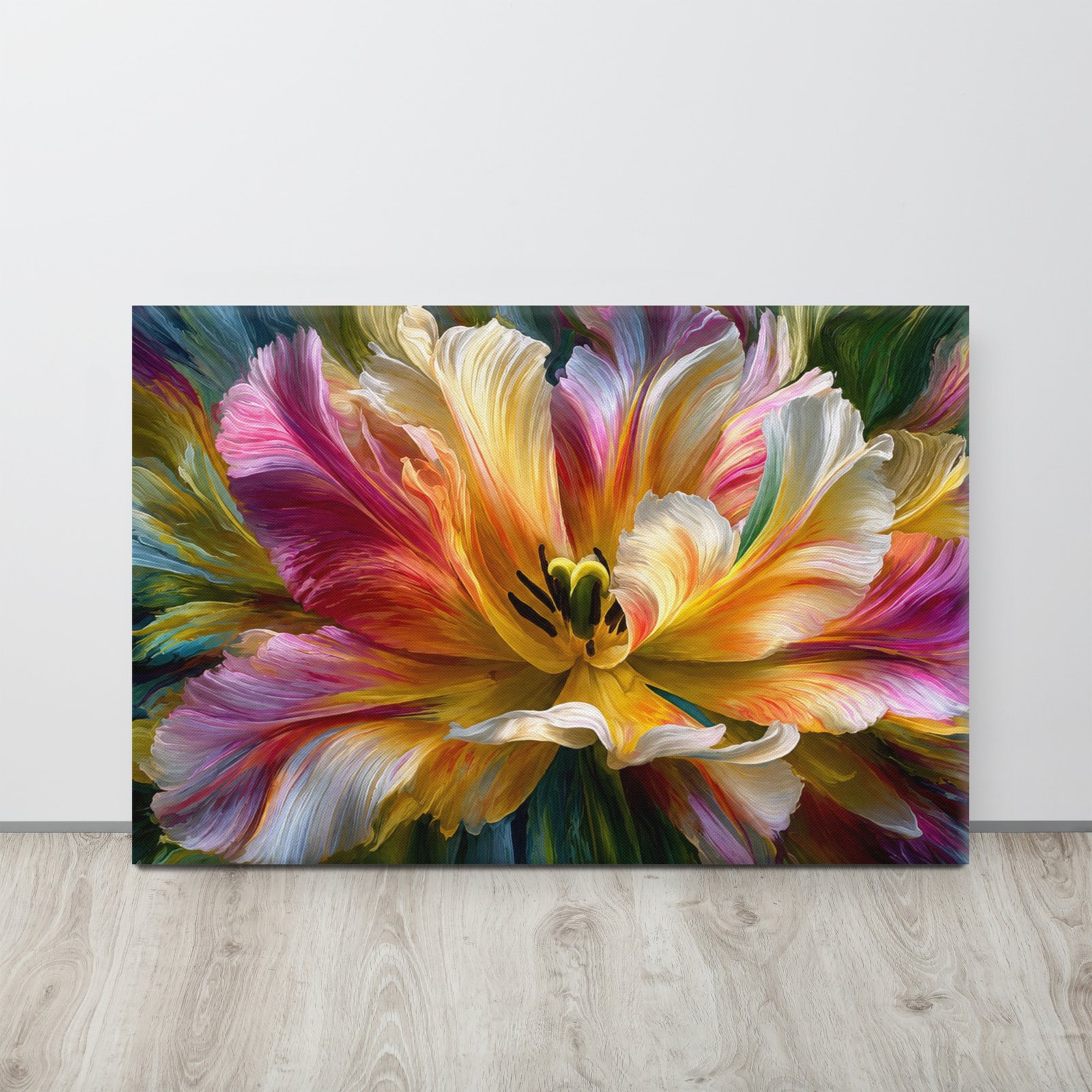 Colorful Abstract Floral Wall Art Printable | Modern Vivid Flower Print - Image 1