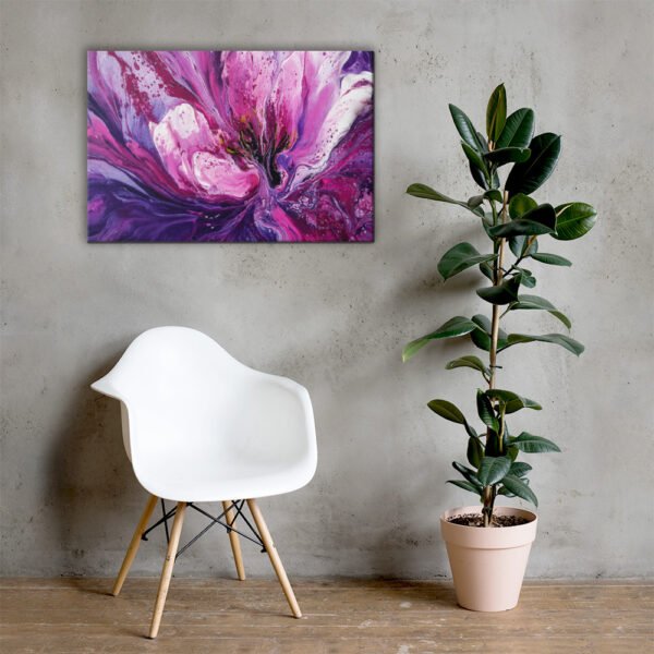 Purple Floral Wall Art Printable | Fluid Acrylic Botanical Print - Image 4