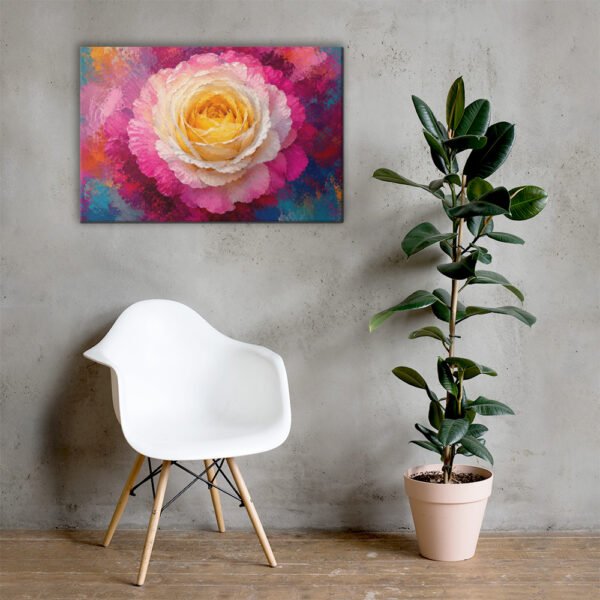Colorful Impasto Floral Wall Art Printable | Modern Abstract Flower Rose Wall Art - Image 4
