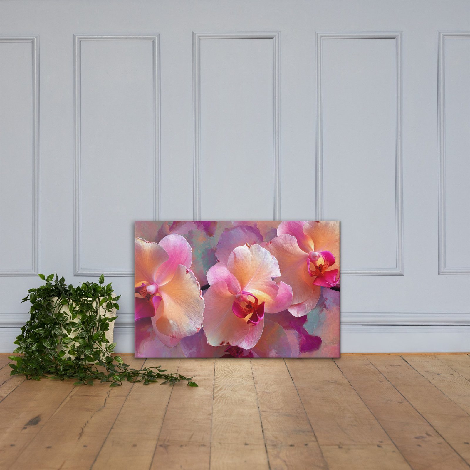 Soft Pink Orchid Wall Art Printable | Elegant Floral Painting Print Visit site - Image 3