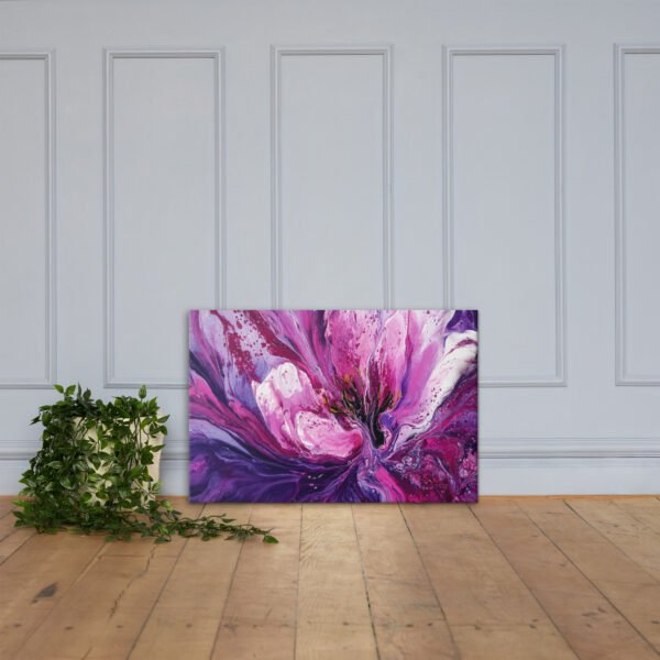 Purple Floral Wall Art Printable | Fluid Acrylic Botanical Print - Image 3