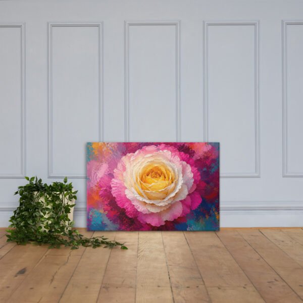 Colorful Impasto Floral Wall Art Printable | Modern Abstract Flower Rose Wall Art - Image 3