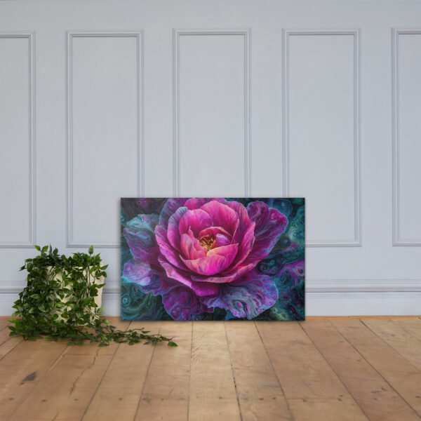 Pink Rose Floral Wall Art Printable | Moody Psychedelic Floral Print - Image 3