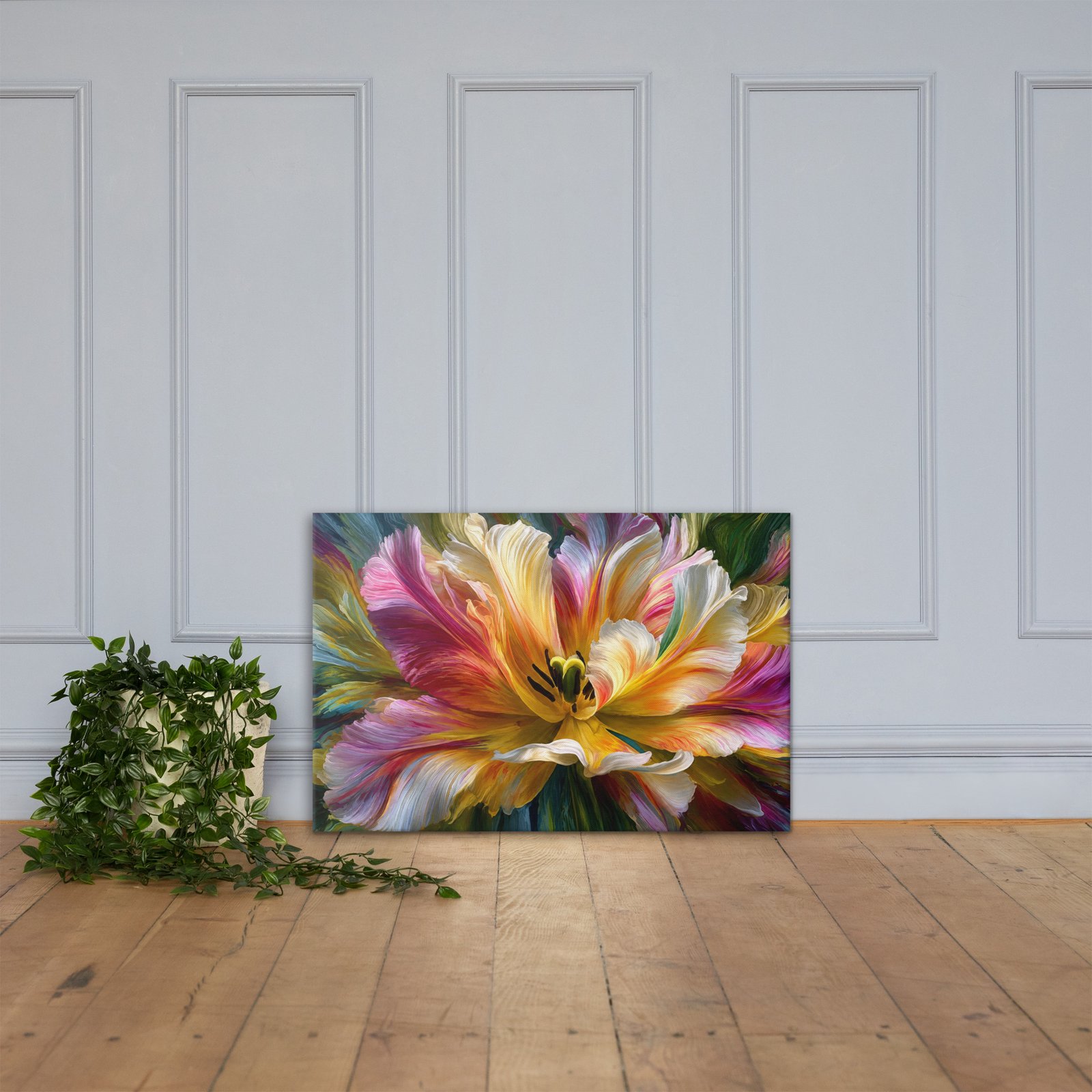 Colorful Abstract Floral Wall Art Printable | Modern Vivid Flower Print - Image 3