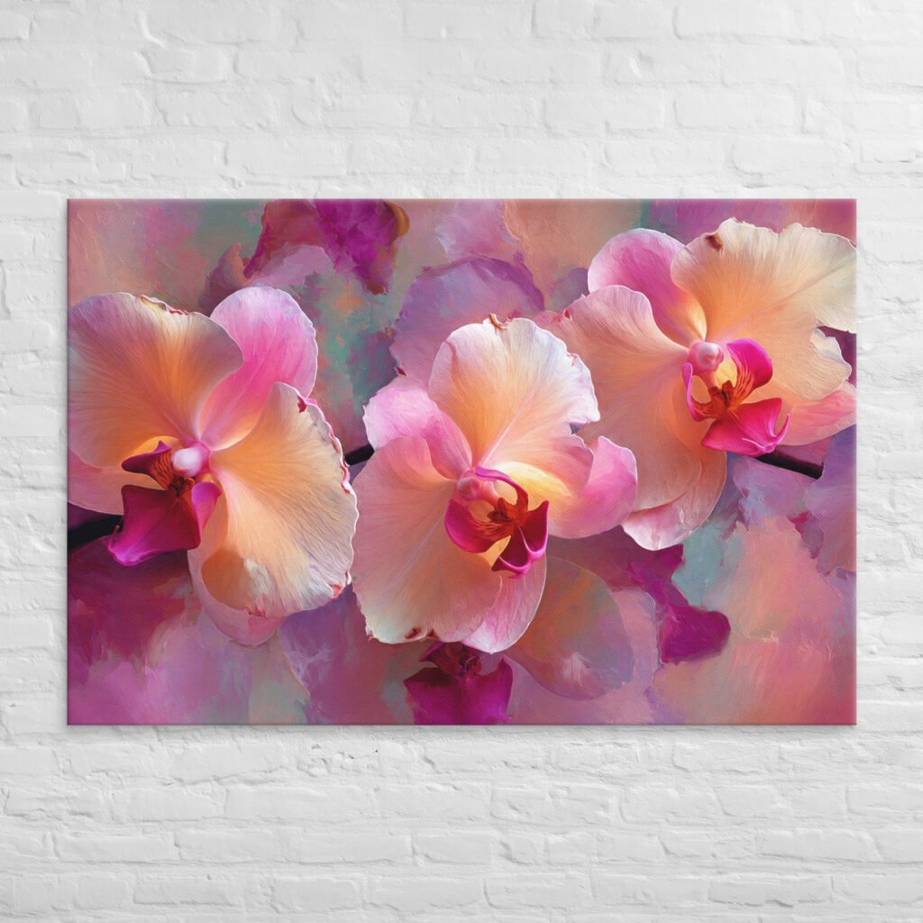Soft Pink Orchid Wall Art Printable | Elegant Floral Painting Print Visit site