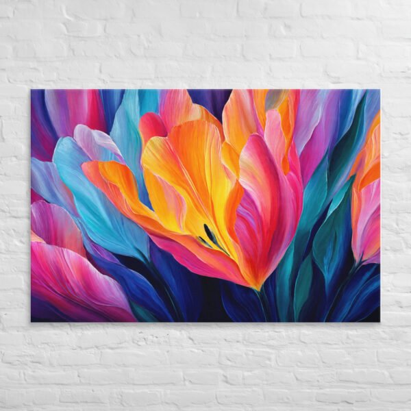 Colorful Abstract Floral Wall Art Printable | Vibrant Botanical Canvas Print - Image 11