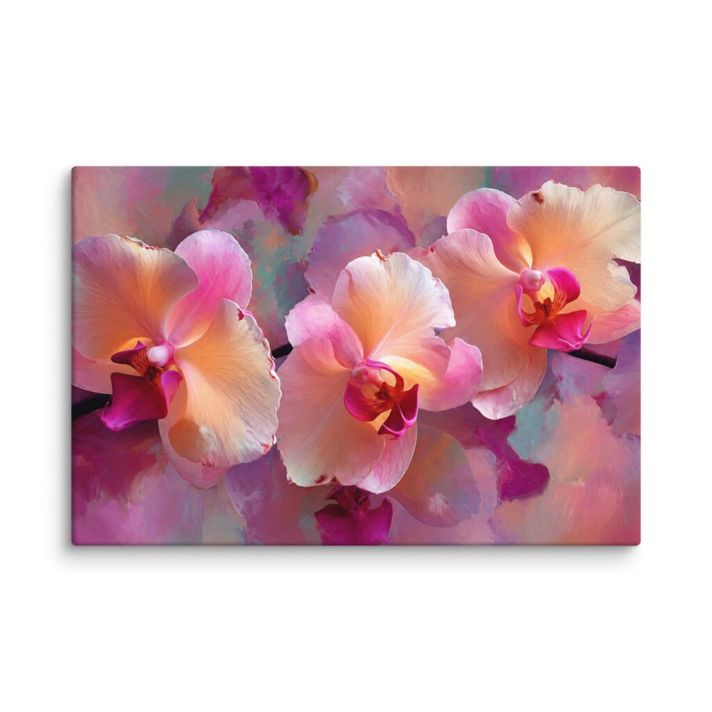 Soft Pink Orchid Wall Art Printable | Elegant Floral Painting Print Visit site